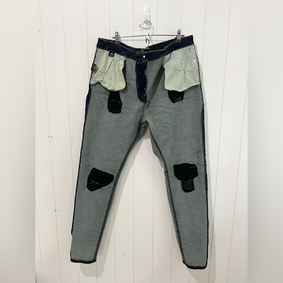 Embellish  NWT Distressed denim jeans grunge Denim by design size 44 blue - Picture 10 of 11